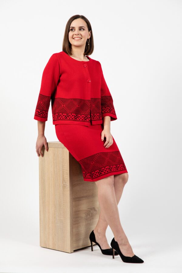 Suknja KONAVOSKI VEZ-crvena